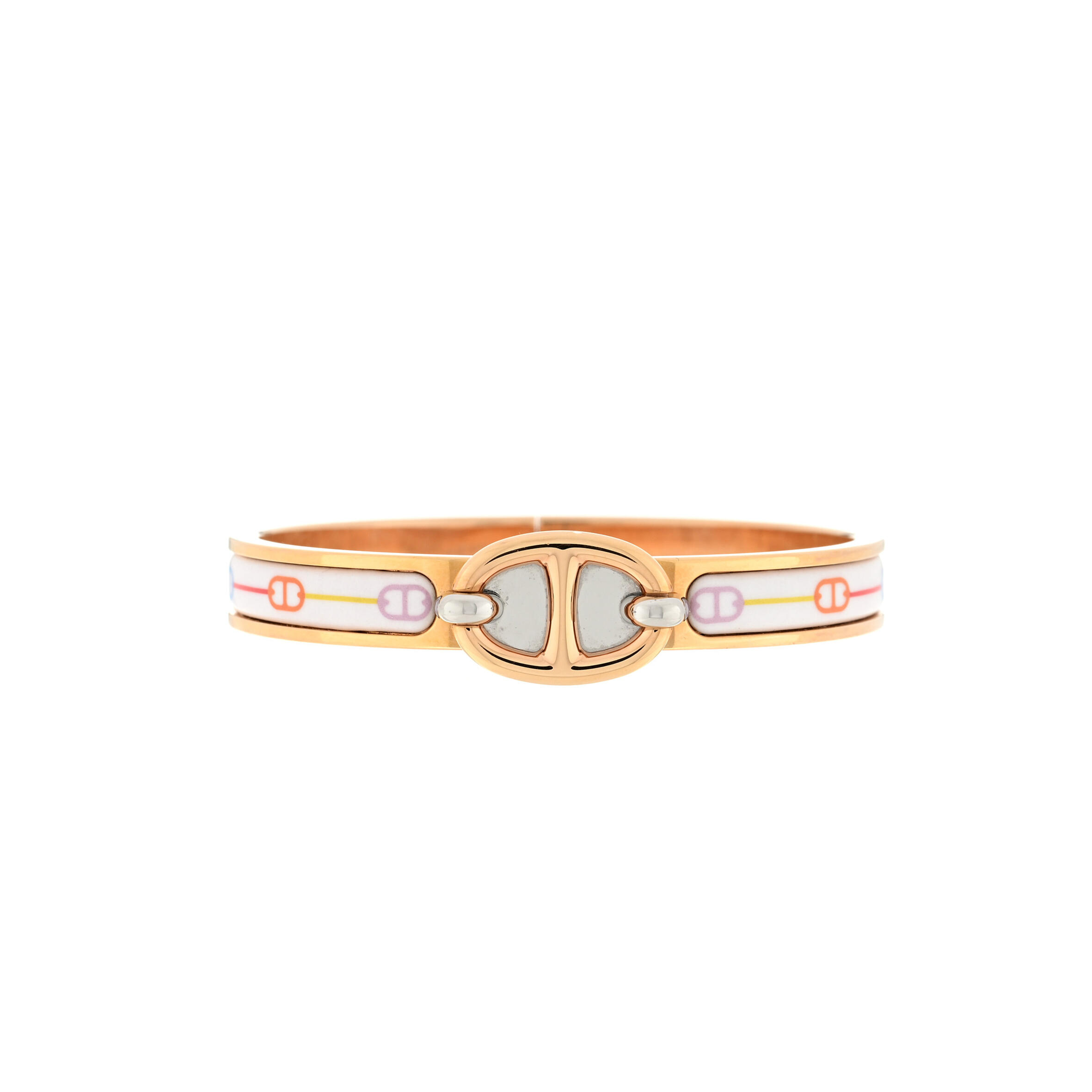 HERMES ENAMEL MINI FARANDOLE CLIC CHAINE D'ANCRE BRACELET PM